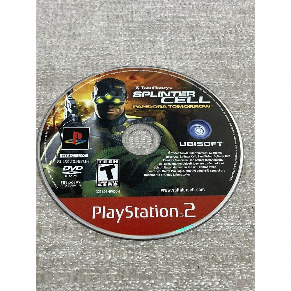 Tom Clancy's Splinter Cell: Pandora Tomorrow Sony Playstation 2 Ps2 Disc Only